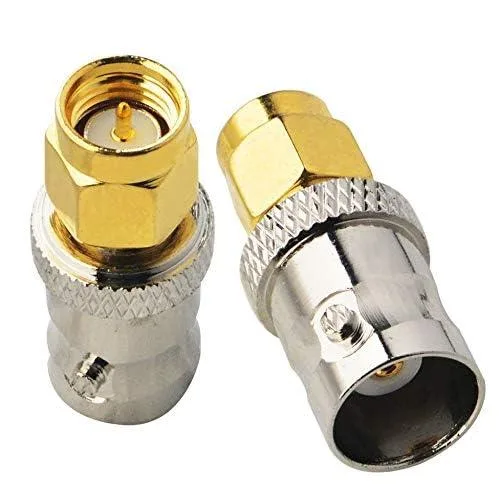 KEHIPI KEHIPI SMA Male to BNC Female Coaxial Adapter 50 Ohm Gold 2 Pack — product photo