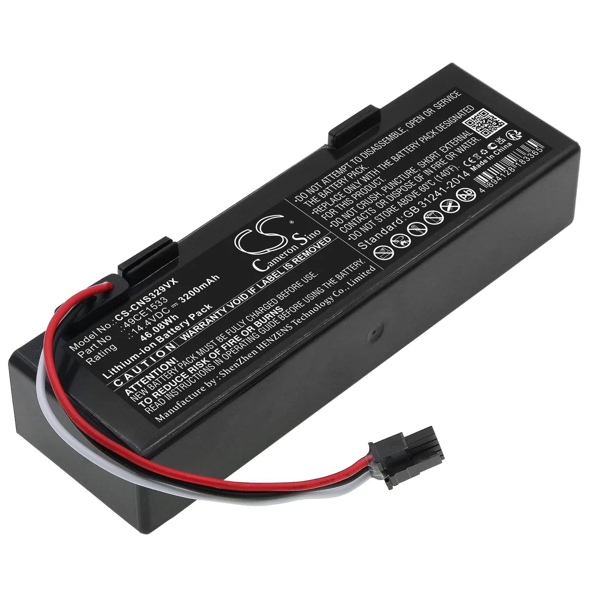 Cameron Sino Battery for Cecotec Conga 3290–3890 3200mAh 14.4V — product photo