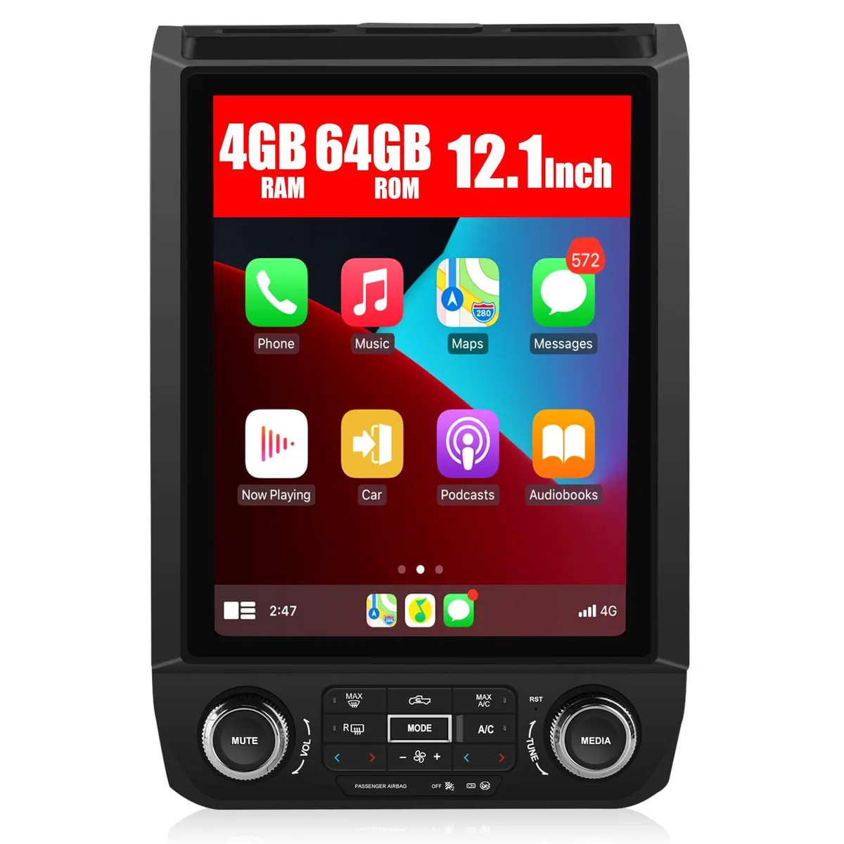 litillbuly litillbuly Android 13 4GB 64GB 12.1 Inch Head Unit for Ford F150 2015-2021 — product photo