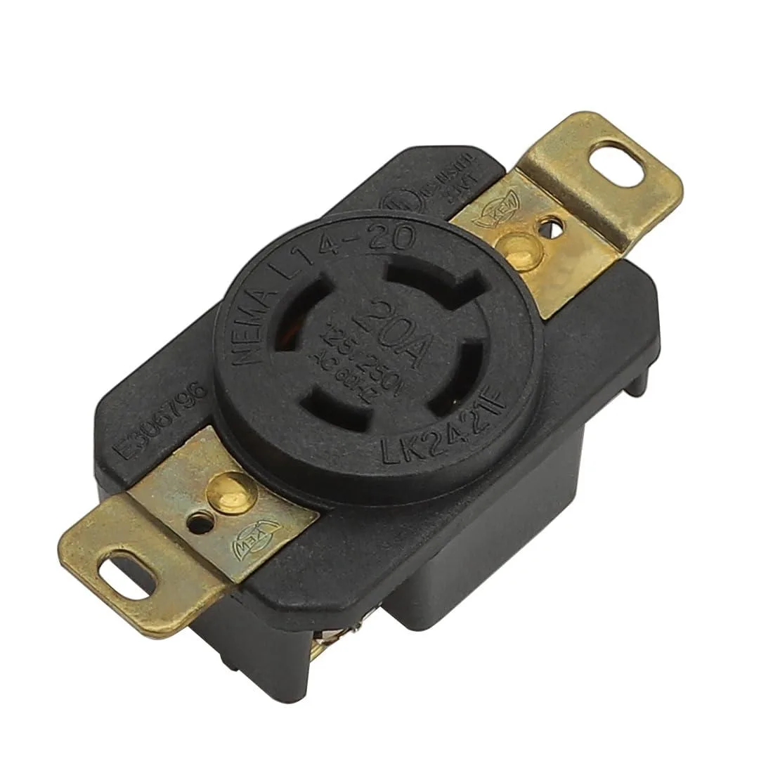 LORDWORLD LORDWORLD NEMA L14-20R 20A 125/250V Industrial Twist Lock Receptacle — product photo