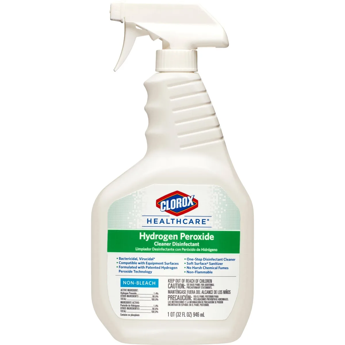 Clorox Clorox Healthcare Hydrogen Peroxide Cleaner Disinfectant Spray 32 fl oz 30828 — product photo