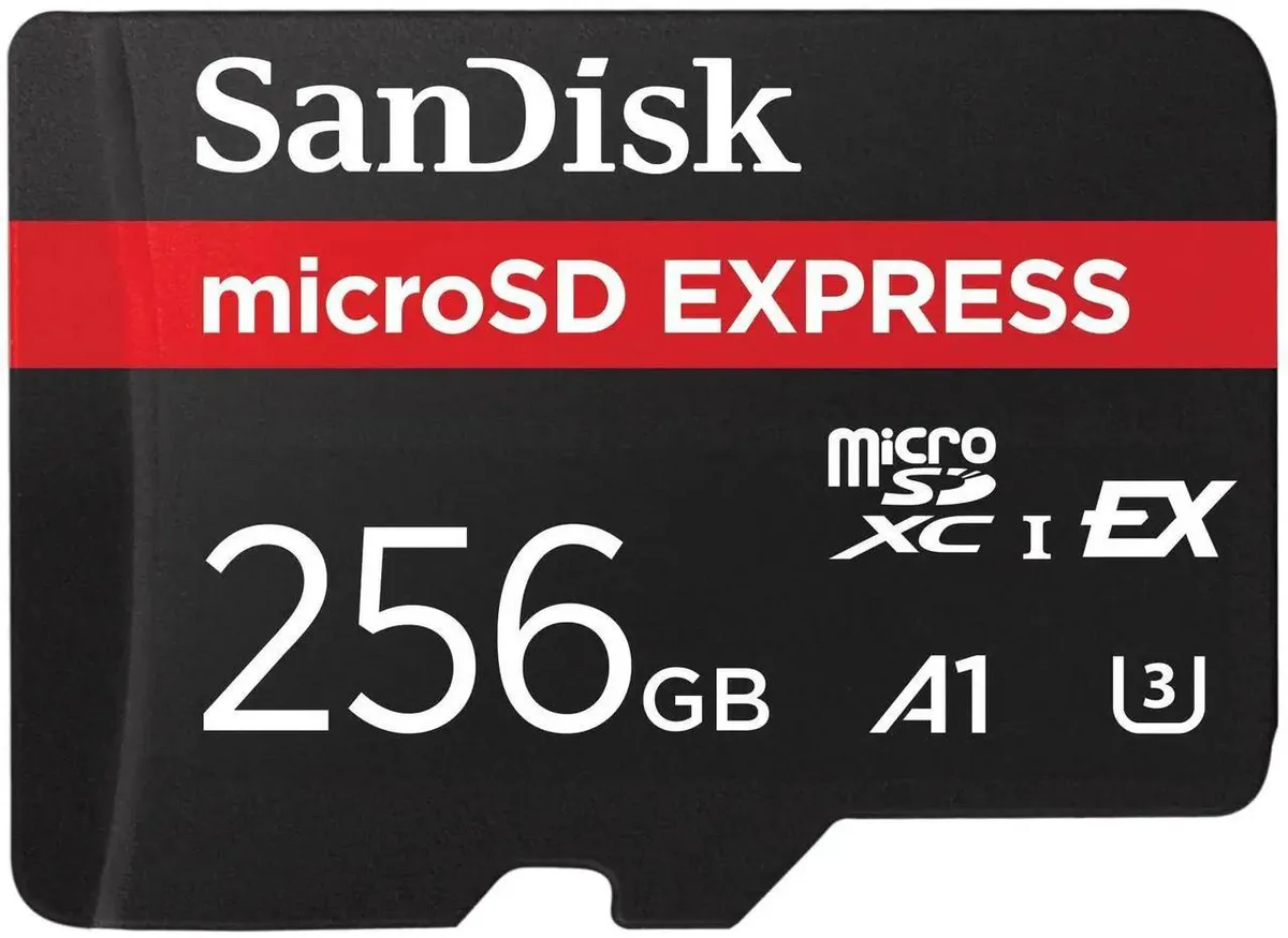 Western Digital Western Digital SanDisk Micro SD Express 256 GB 2 in 1 accessory — product photo