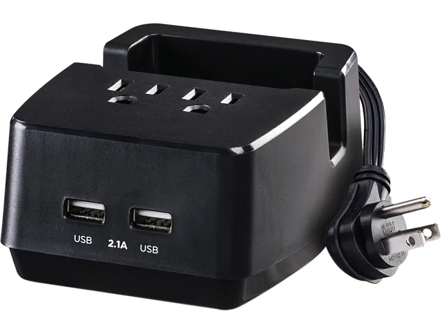 CyberPower CyberPower PS205U surge protector 2 outlets 2 USB 2.1A 5ft cord — product photo