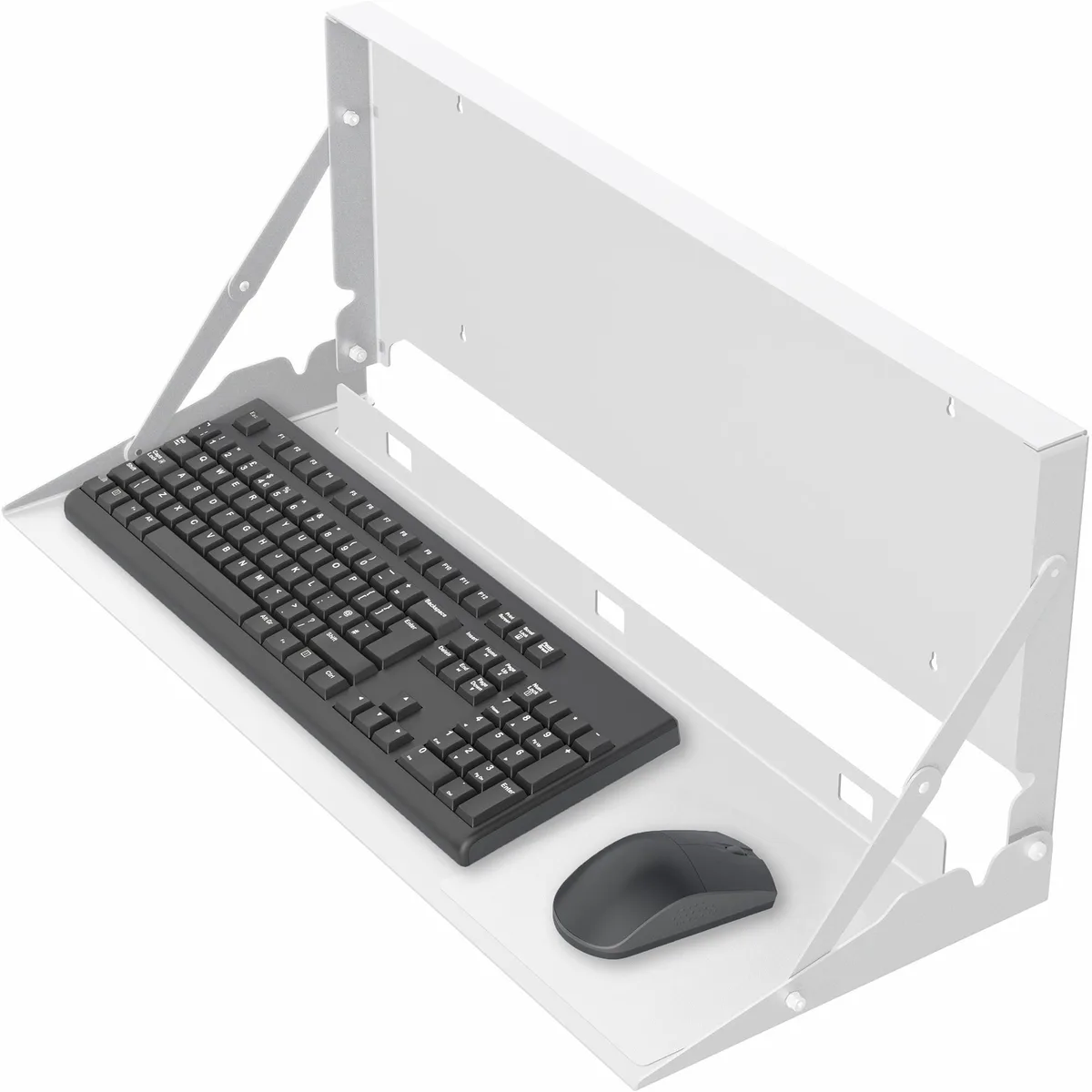 VIVO VIVO White Flip-Down Keyboard Tray Wall Mount 24 inch 22 lbs — product photo