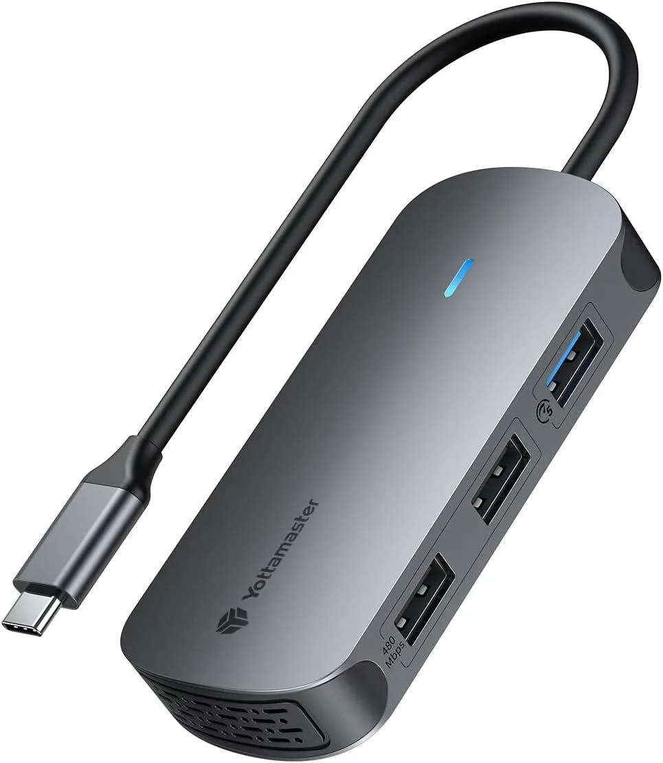 Yottamaster Yottamaster 5IN1 5-in-1 USB-C Docking Station Gray — product photo