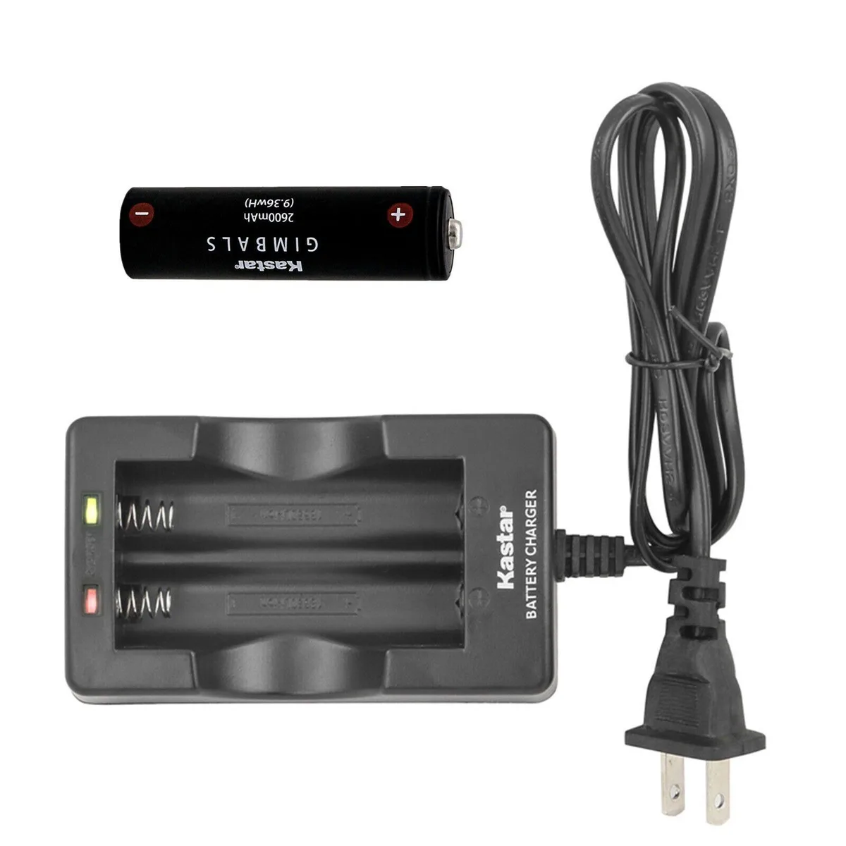 Kastar Kastar GMB1865 battery and charger 2600mAh 9.36Wh — product photo