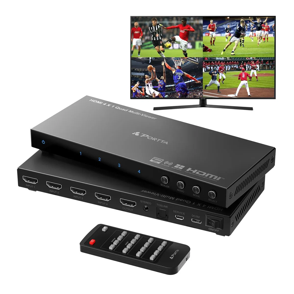  Portta N3MX41QSC 4x1 HDMI Multiviewer 1080p 60Hz — product photo