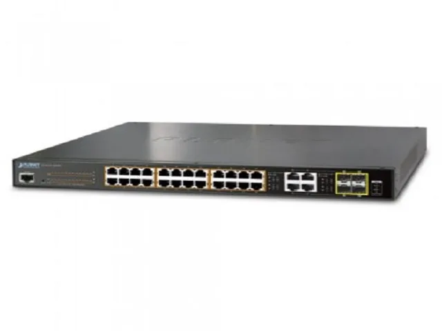 PLANET PLANET GS-4210-24P4C 24-port 10/100/1000T PoE+ 4-port Gigabit TP/SFP combo managed network switch — product photo