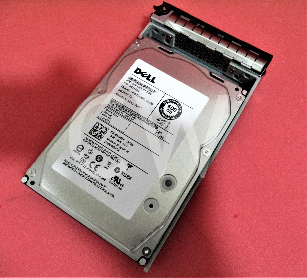 DELL DELL HUS156060VLS600 600GB 15K RPM 3.5" SAS internal hard drive with caddy — product photo