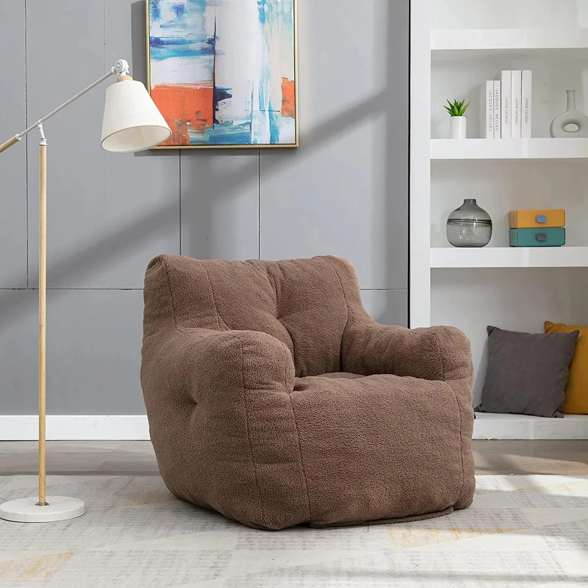 Sumdeal Sumdeal Bean Bag Chair Teddy Fabric Memory Foam 37 x 39.37 x 27.56 — product photo