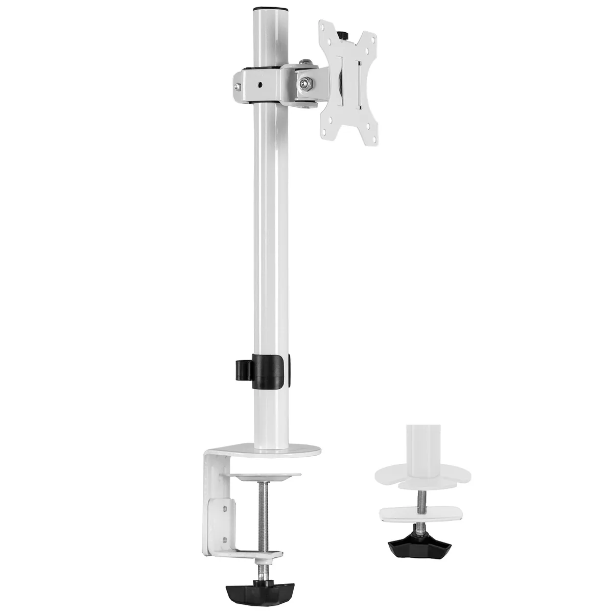 VIVO VIVO White Single Monitor Desk Mount 13-38in 17.6lb White — product photo
