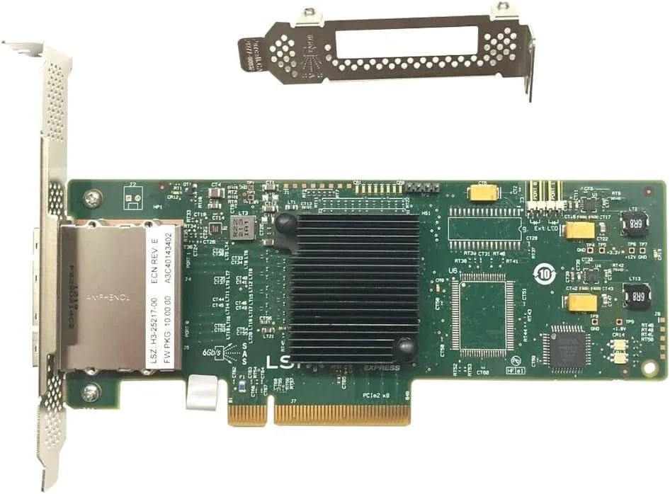 LSI LSI 9200-8e SAS SATA HBA network card 6Gbps PCI E 2.0 two Mini SAS SFF8088 — product photo