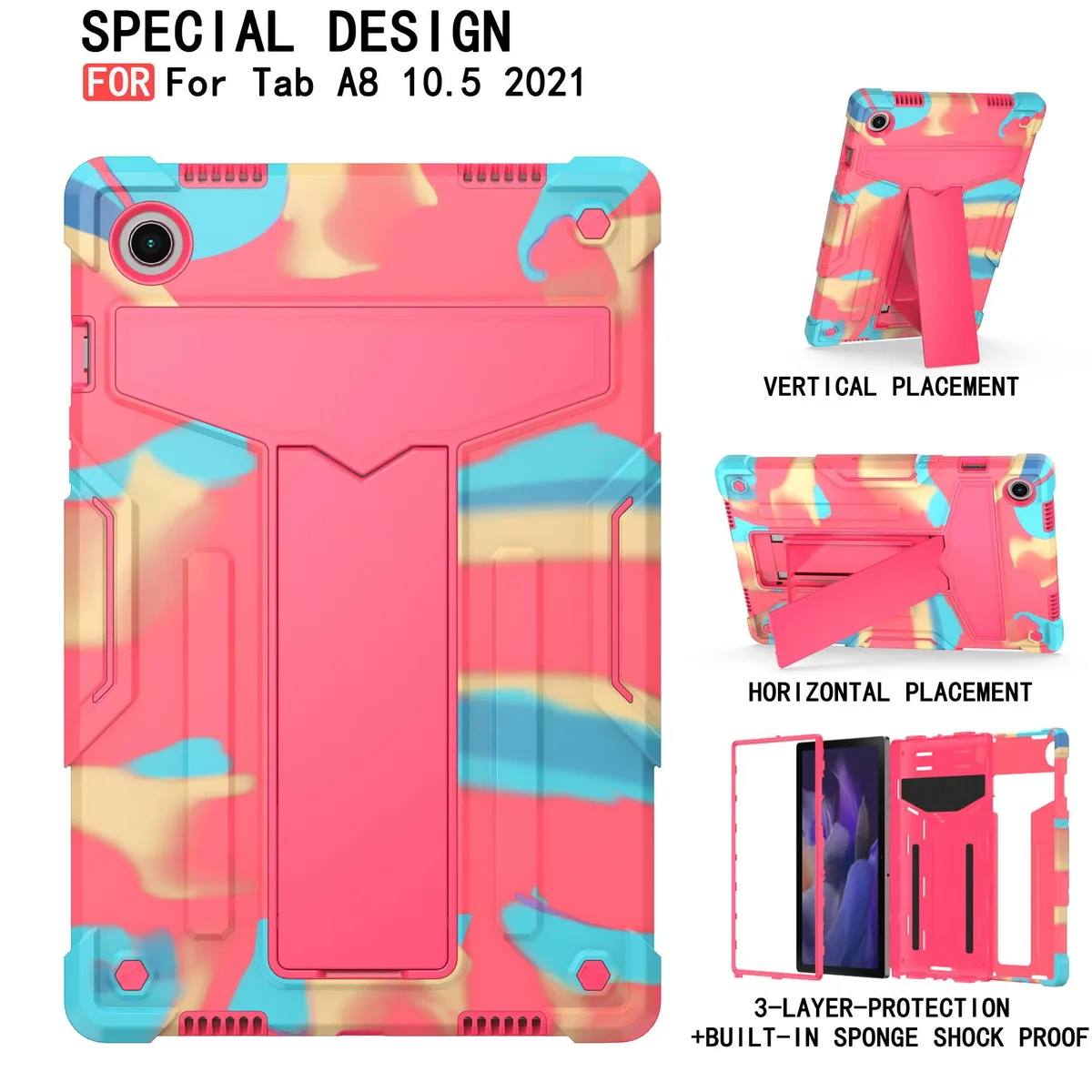 anicestore anicestore Galaxy Tab A8 10.5 Inch Case Rainbow/Pink — product photo