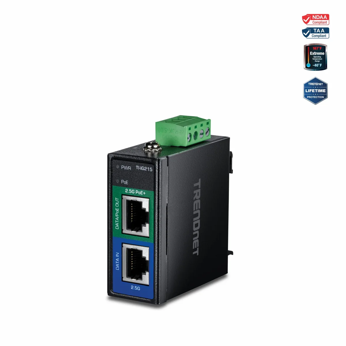TRENDnet TRENDnet TI-IG219 Industrial 2.5G PoE++ Injector 95W — product photo