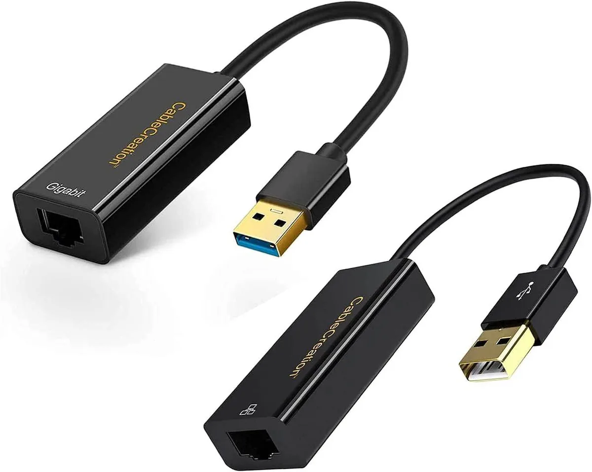 CableCreation CableCreation USB 3.0 to RJ45 + USB 2.0 to RJ45 2 Pack Adapter — product photo