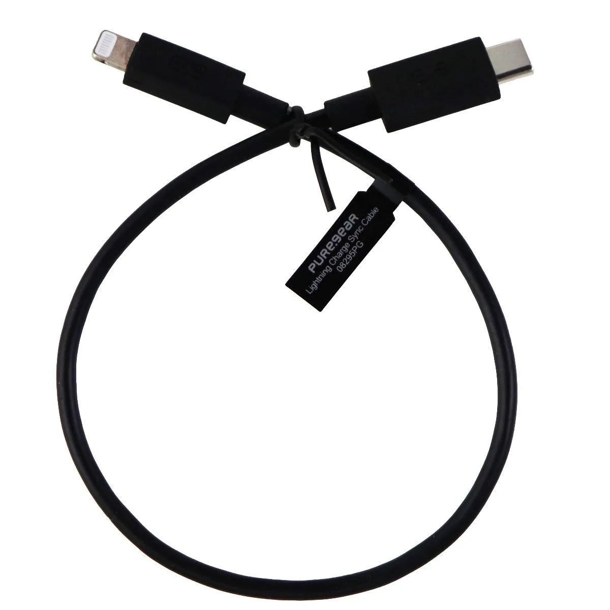 PureGear PureGear USB-C to Lightning Cable .7 ft Black — product photo