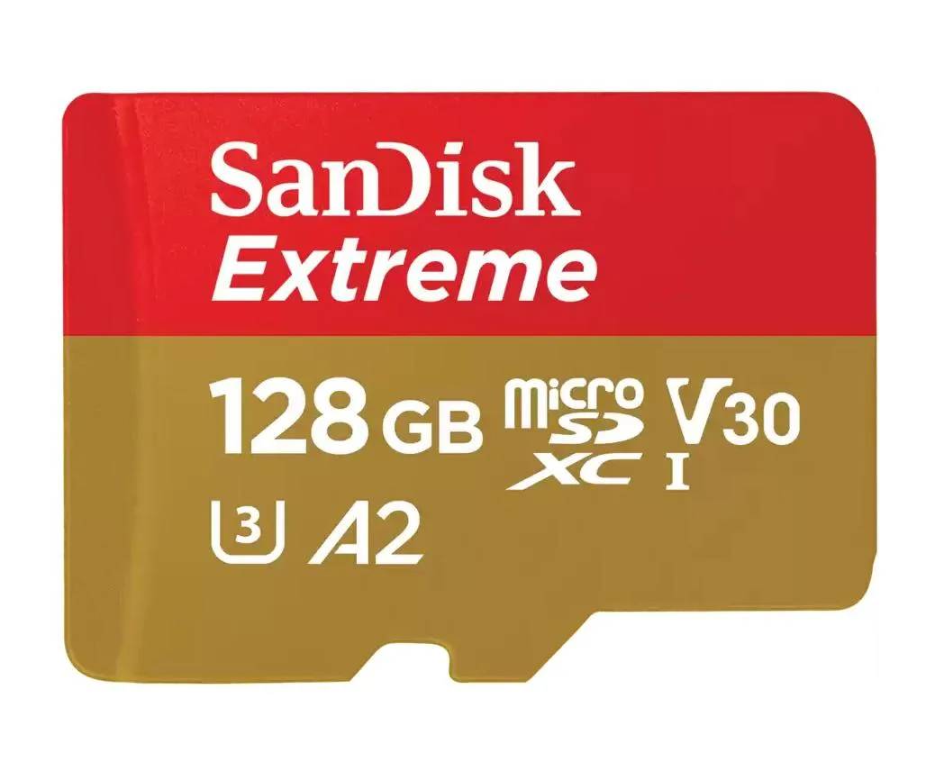 SanDisk SanDisk Extreme microSDXC 128GB 190/90MB/s memory card — product photo