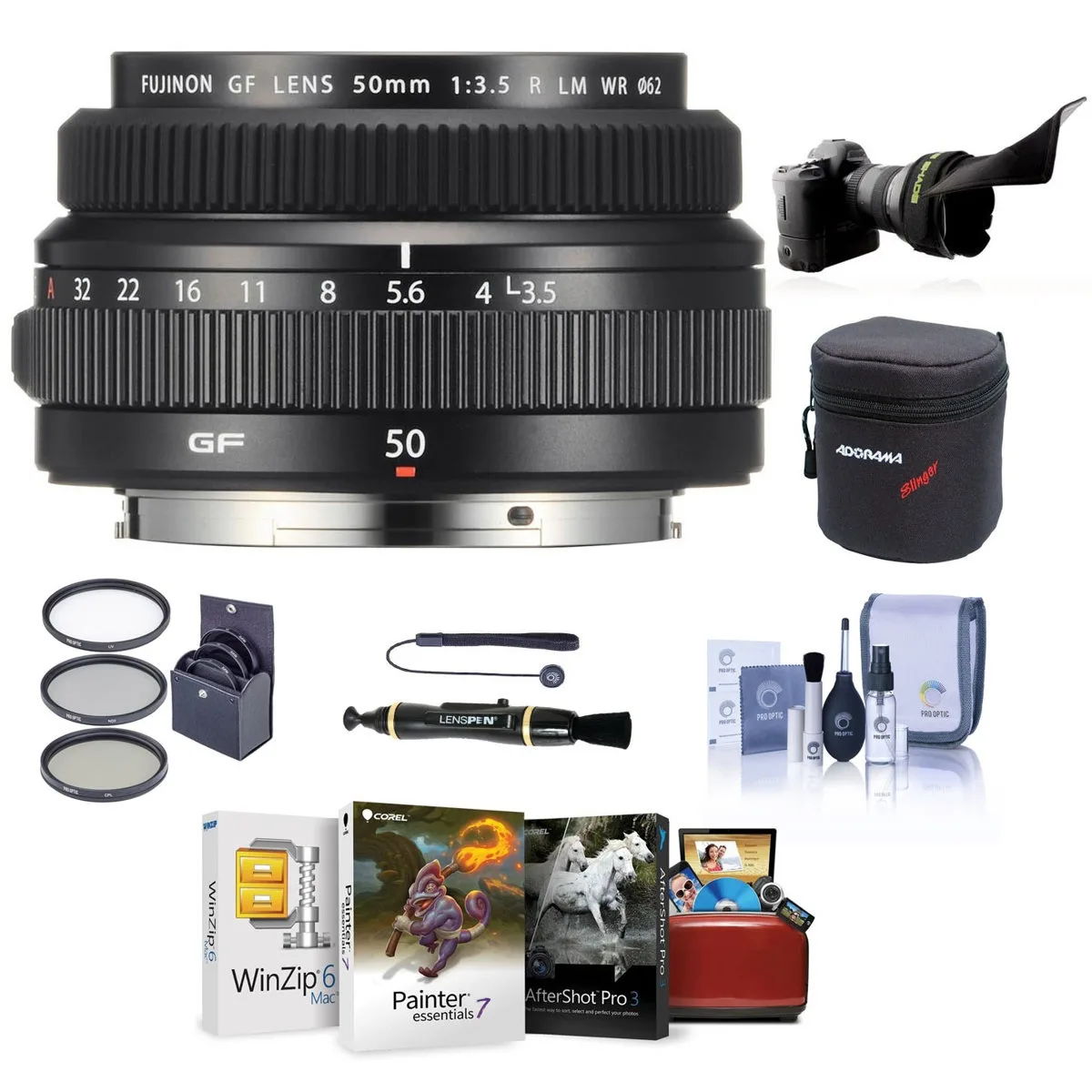 FUJIFILM FUJIFILM GF 50mm f/3.5 R LM WR camera lens — product photo