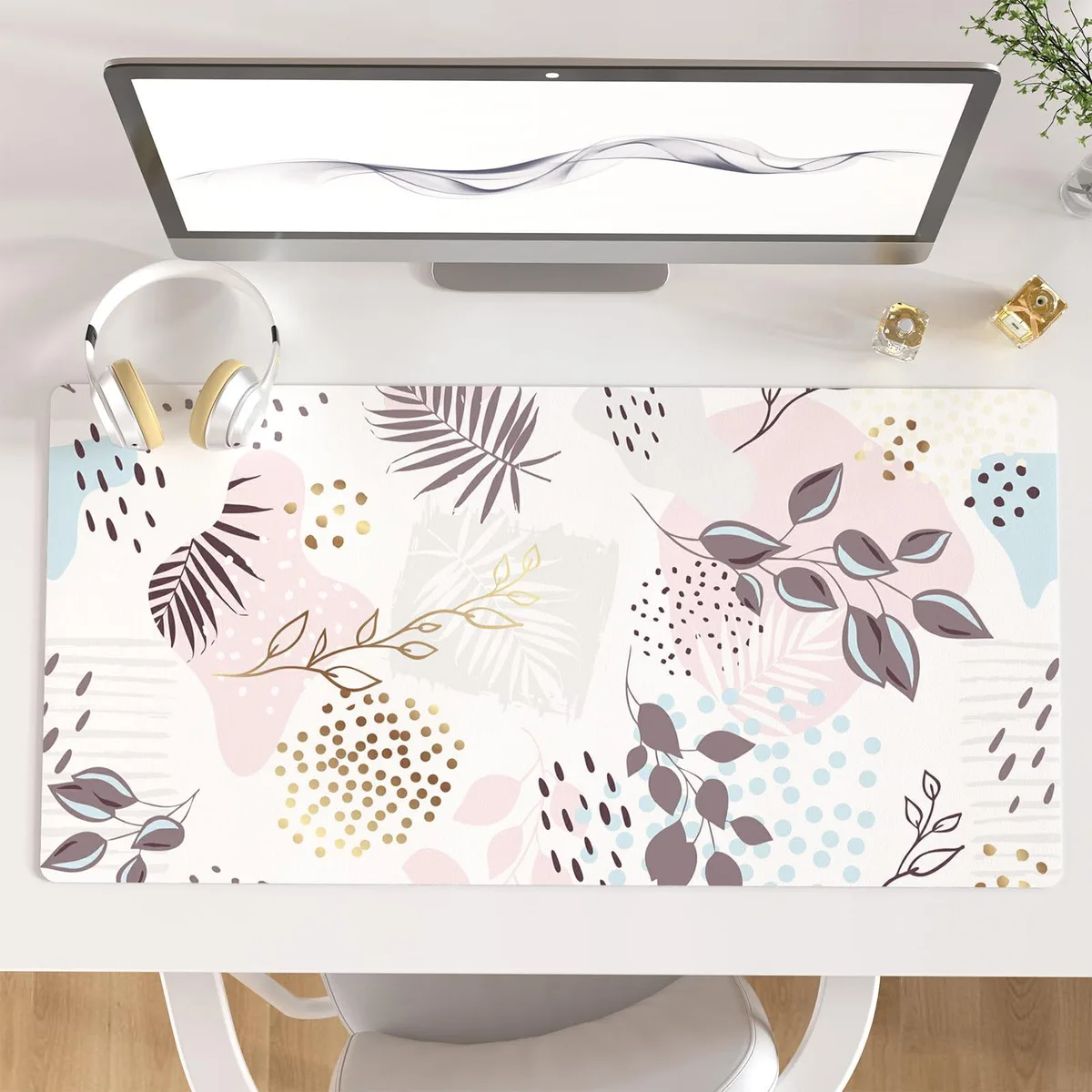 KEHIPI KEHIPI Mouse Pad 31.5" x 15.7" Abstract Leaves — product photo