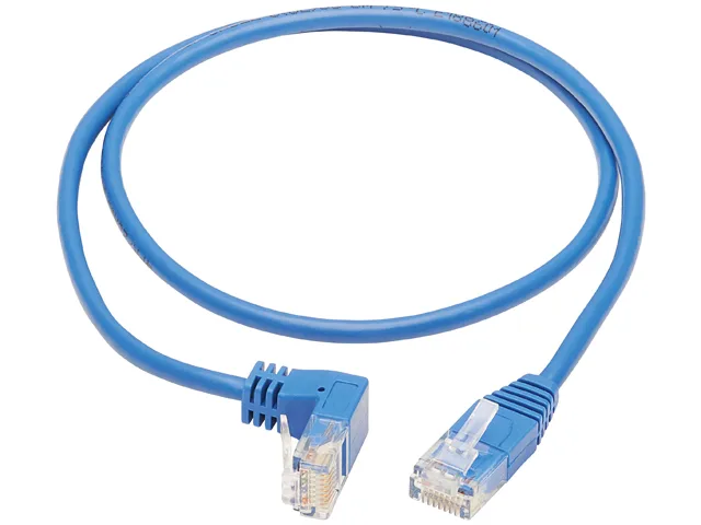 Tripp Lite Tripp Lite N204-S02-BL-DN 2 ft Cat6 Down-Angle Slim Ethernet Cable Blue — product photo