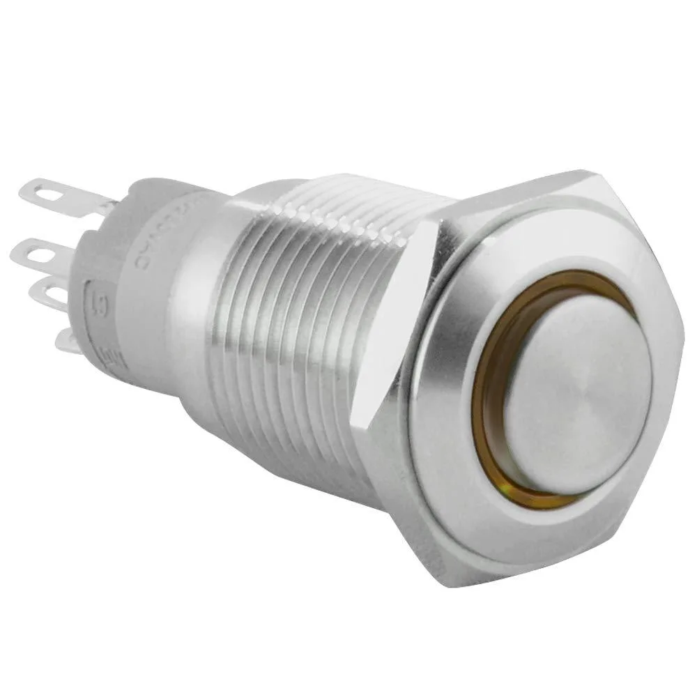 JacobsParts Inc. JacobsParts LTCH-B3-ORG 16mm Latching Push Button Disconnect Orange LED IP67 250V 3A — product photo