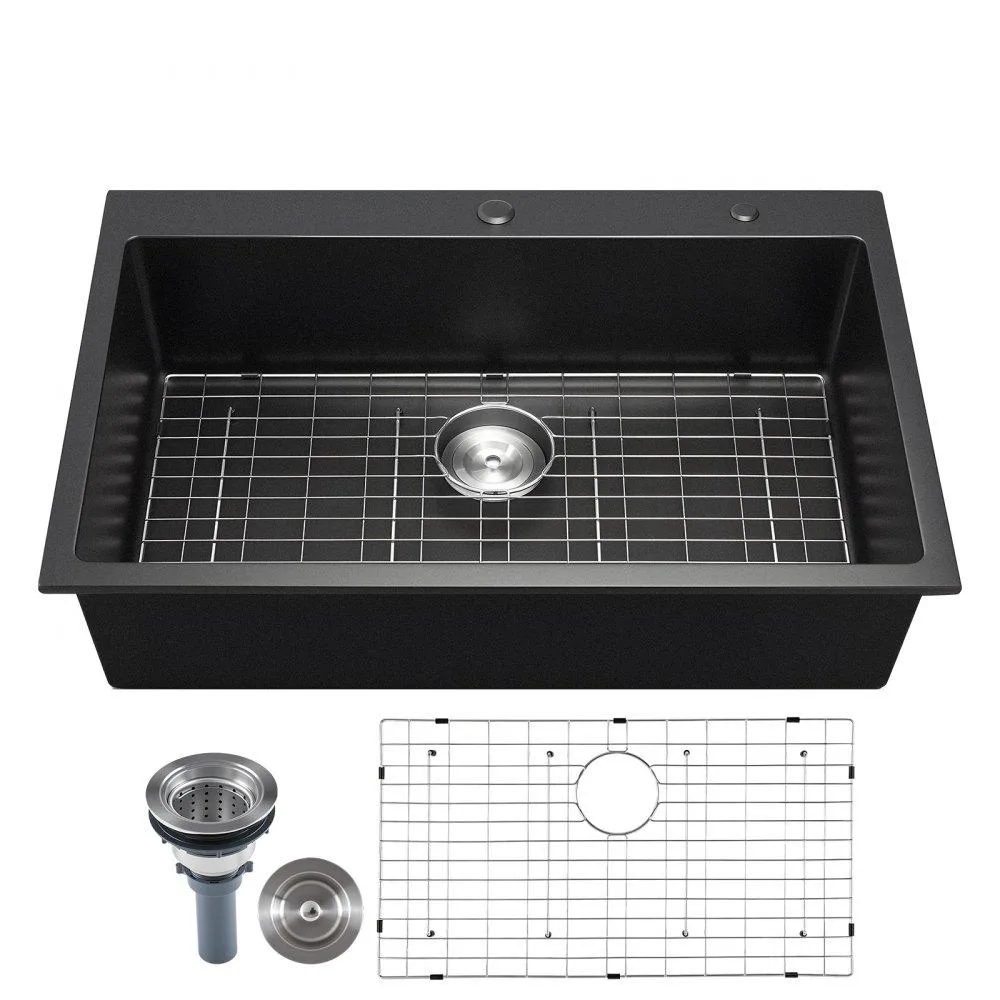VEVOR VEVOR 33 Inch Granite Composite Sink Workstation Black 8456-T — product photo