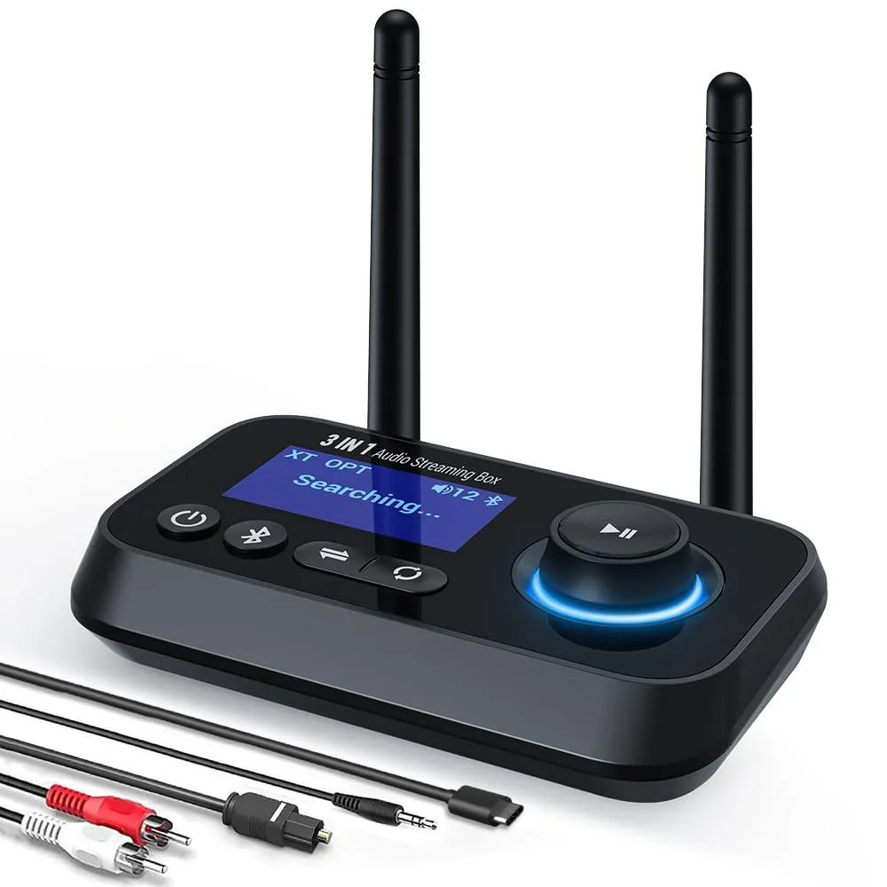 Compact black ABS box with 1.8 inch LCD screen and two antennas