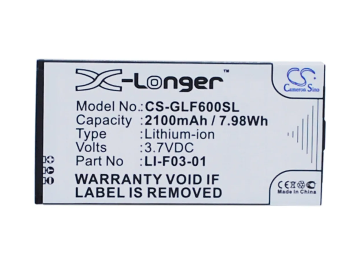 CameronSino CameronSino DS-CS-GLF600SL GPS Battery 3.7V 2100mAh for Golf Buddy DSC-GB600 GB3-PT4 — product photo