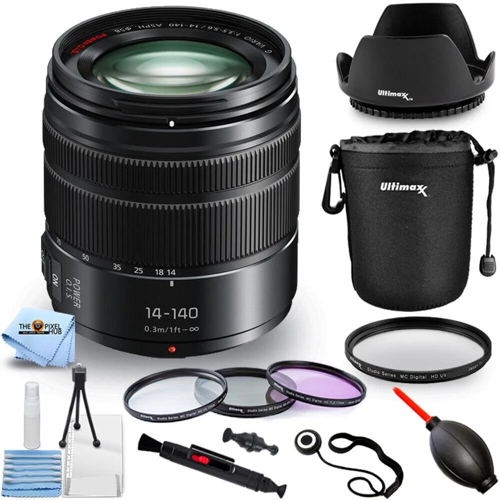 Panasonic Panasonic Lumix G Vario 14-140mm f/3.5-5.6 II ASPH. POWER O.I.S. Lens 10PC Bundle — product photo
