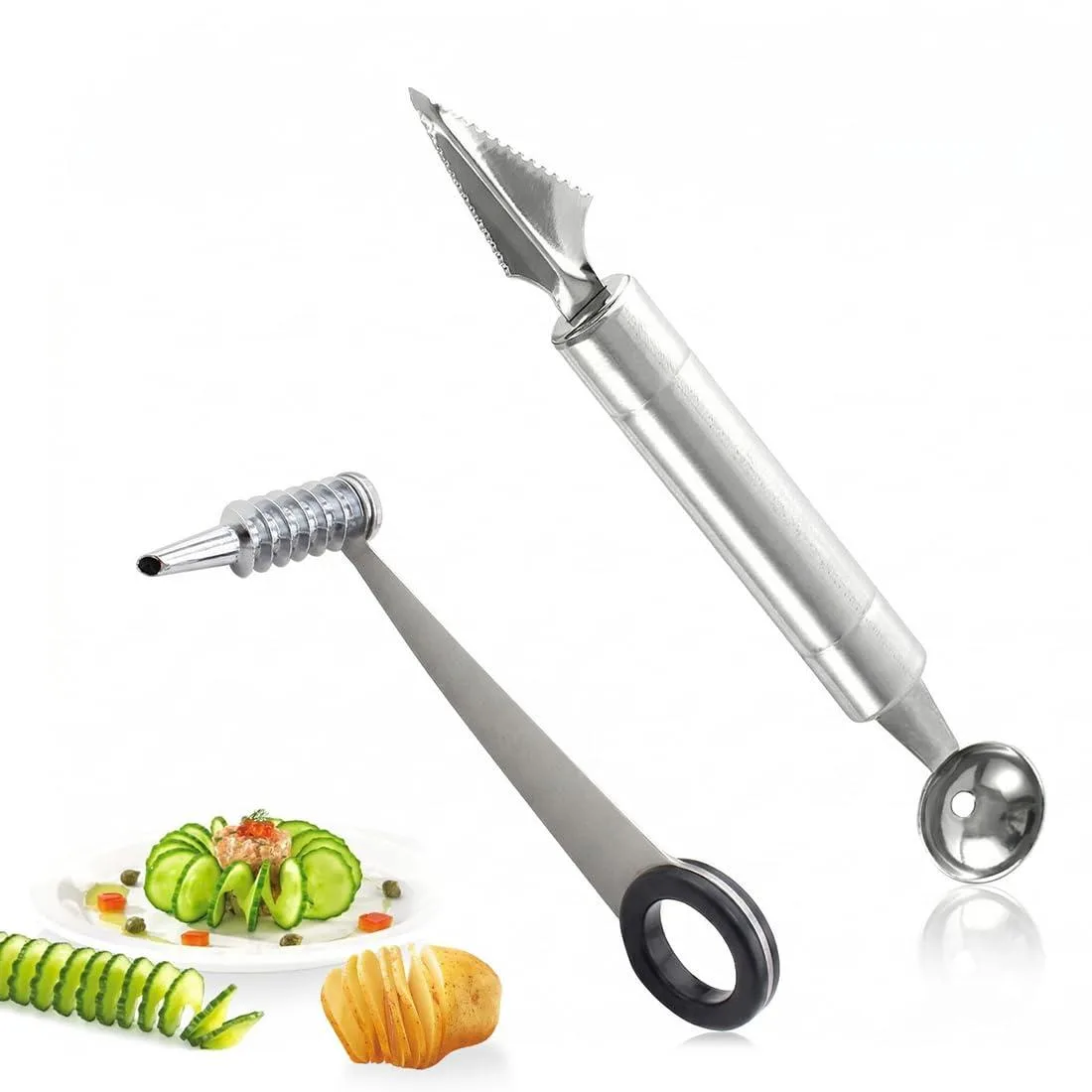  gblckadof 0678 Spiral Cutter and V Carving Tool 2 Pcs — product photo
