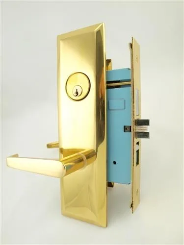 MAXTECH MAXTECH 1033 Polished Brass Left Hand Mortise Door Lock — product photo