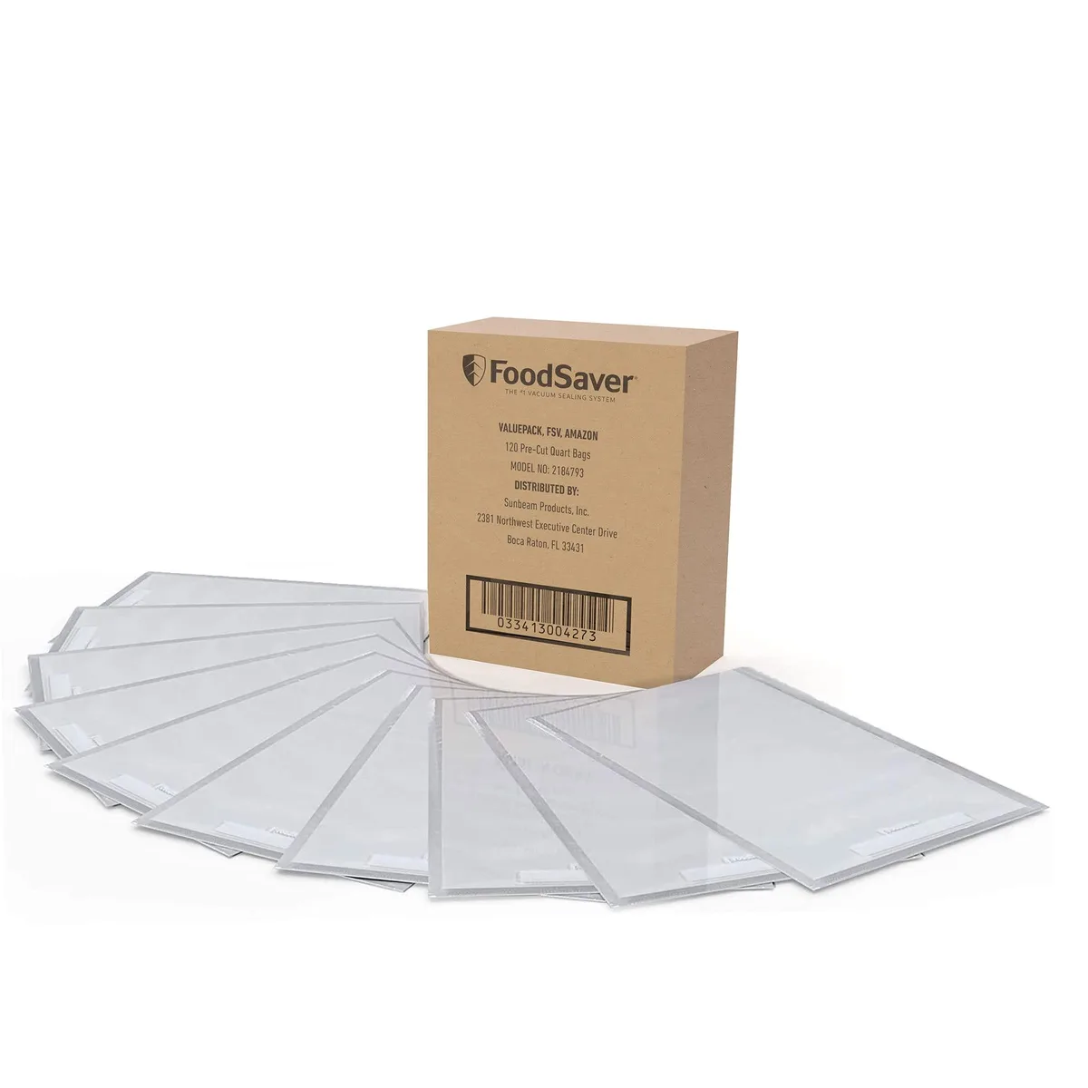  FoodSaver Vacuum Seal Bags Quart 120 Count 2184793 — product photo