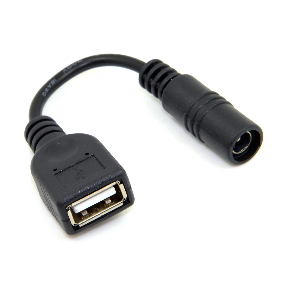 LORDWORLD LORDWORLD USB Female to DC 5.5×2.1mm Charge Cable Black — product photo
