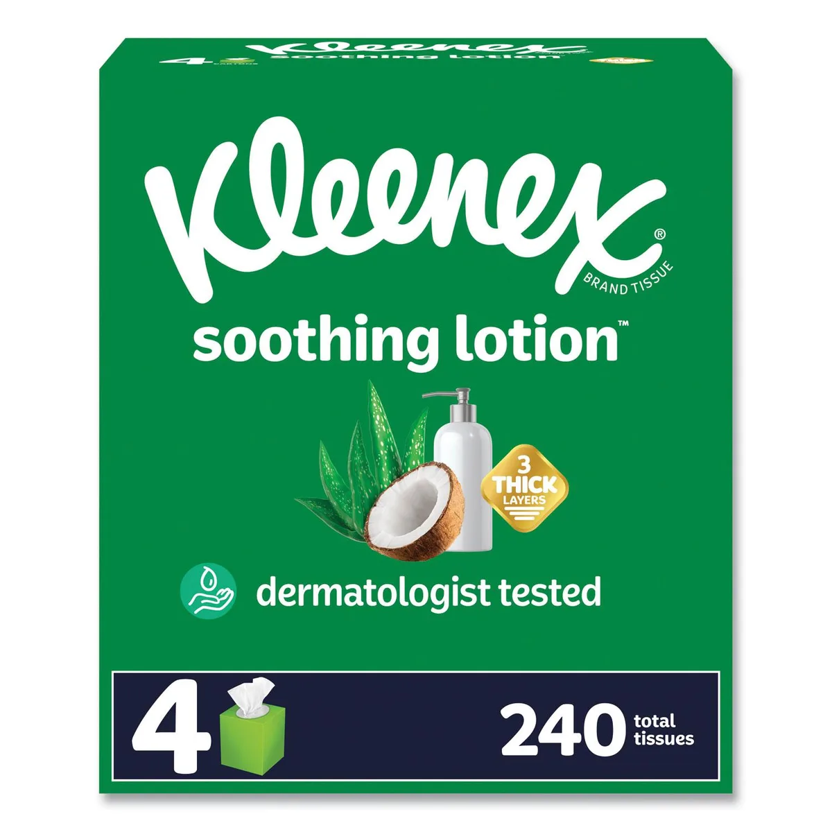 Kimberly Clark Kimberly Clark 54289 Kleenex Lotion Facial Tissue 3-Ply 60 Sheets White — product photo