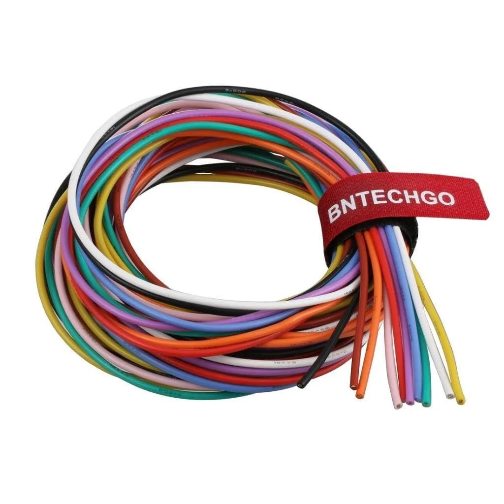  BNTECHGO 18 AWG Silicone Speaker Wire Kit 10 Colour 5 ft Each — product photo