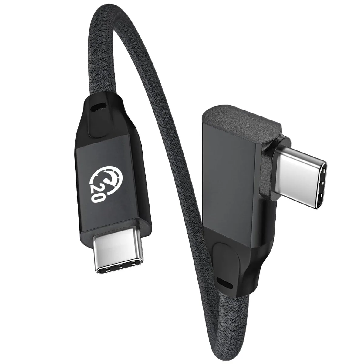 DIXSG DIXSG USB C 90 Degree Cable .5ft 20Gbps 100W Right Angle — product photo