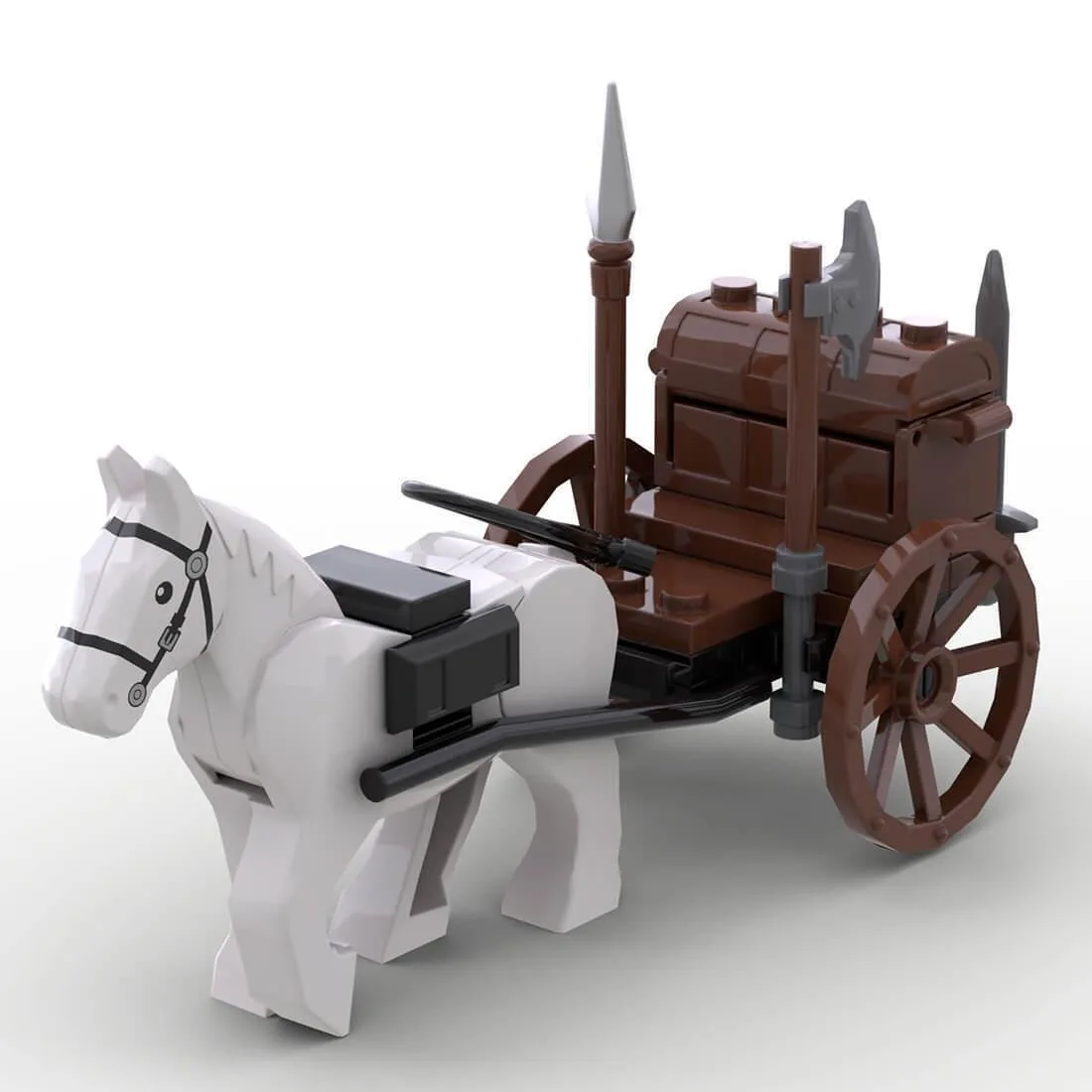 ZITIANYOUBUILD ZITIANYOUBUILD MOC-87090 Medieval Supply Wagon 36 Parts Educational — product photo
