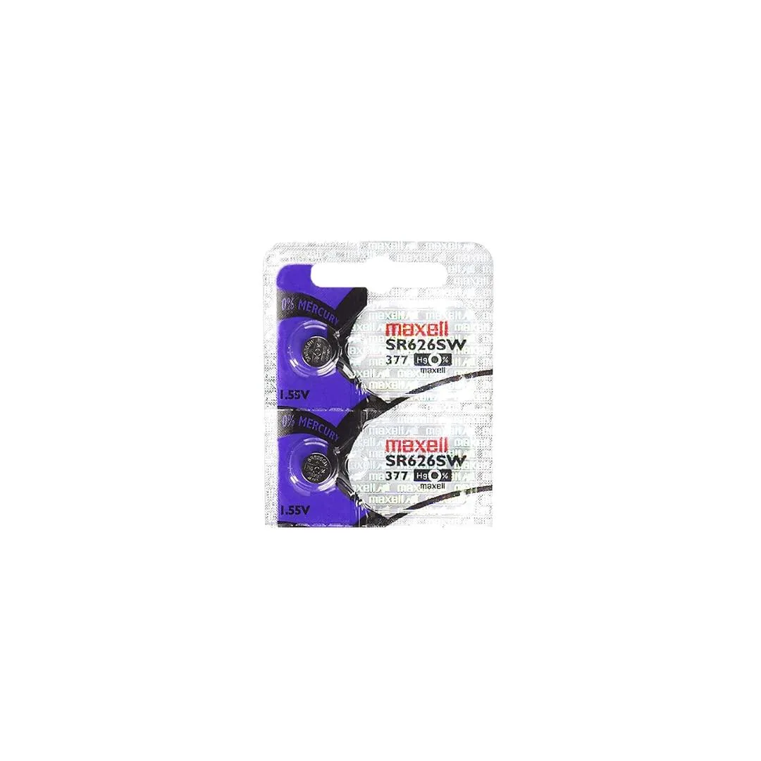 No Sew No Sew Maxell SR626SW 377 1.55V Silver Oxide Battery 2 Pack — product photo