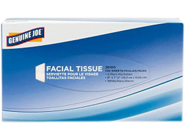 Genuine Joe Genuine Joe 26100 2-Ply Facial Tissues 30 Boxes 100 Sheets — product photo
