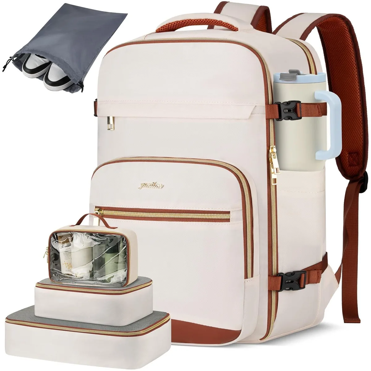 GSM Outdoors GSM Outdoors Travel Backpack 40L 17.7x12.5x8in 17.3in Laptop 4 Cubes — product photo