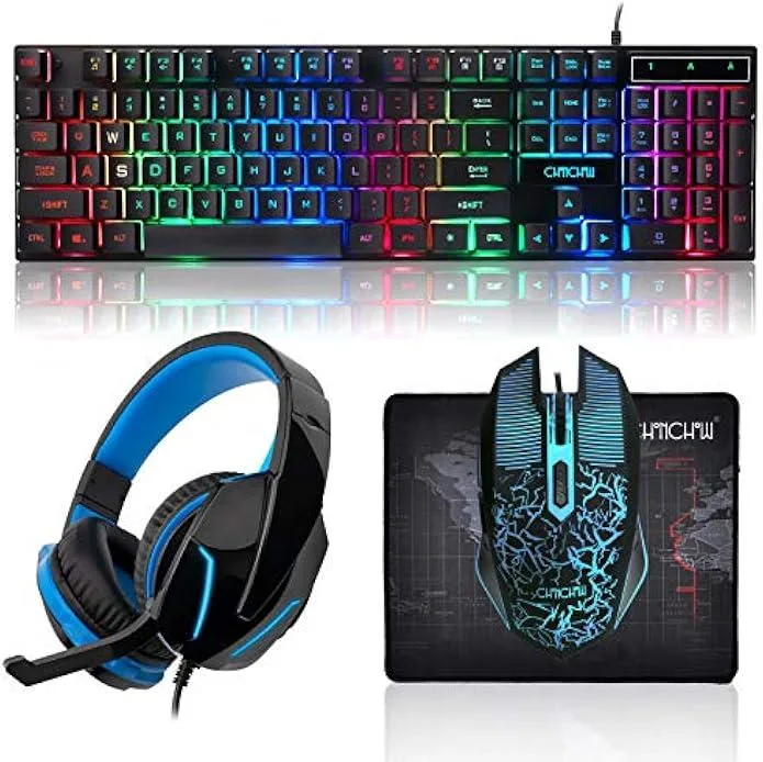 TAURKENAM TAURKENAM 4-in-1 Gaming Bundle Keyboard Mouse Headset Pad — product photo