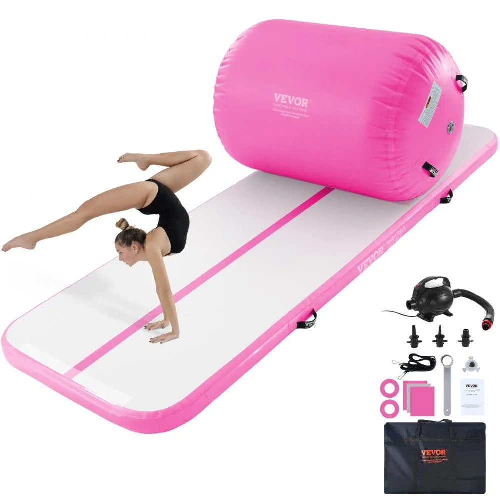 VEVOR VEVOR Inflatable Gymnastics Air Mat Set 2 PCS 3000x1010x100 mm Pink — product photo