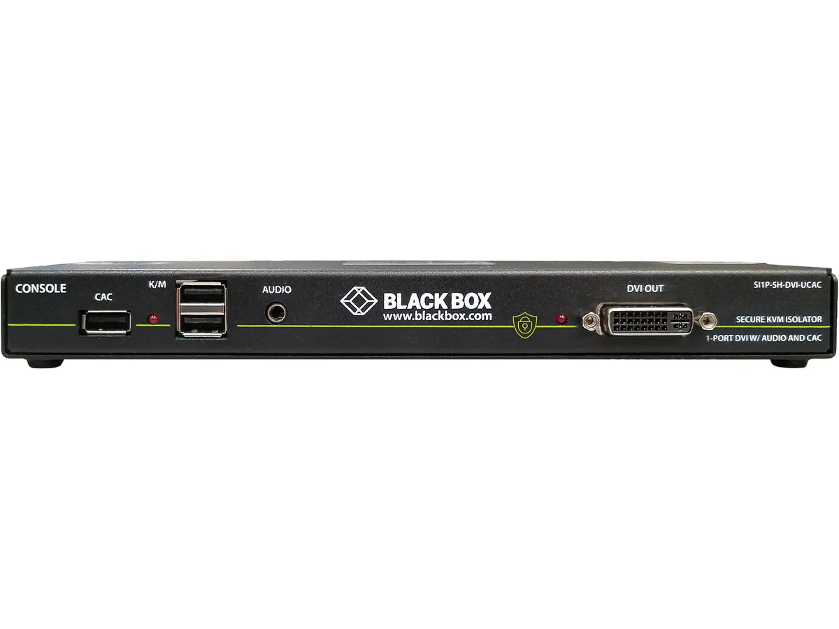 Black Box Corporation Black Box SI1P-SH-DVI-UCAC 1-Port DVI-I USB KVM Switch CAC — product photo