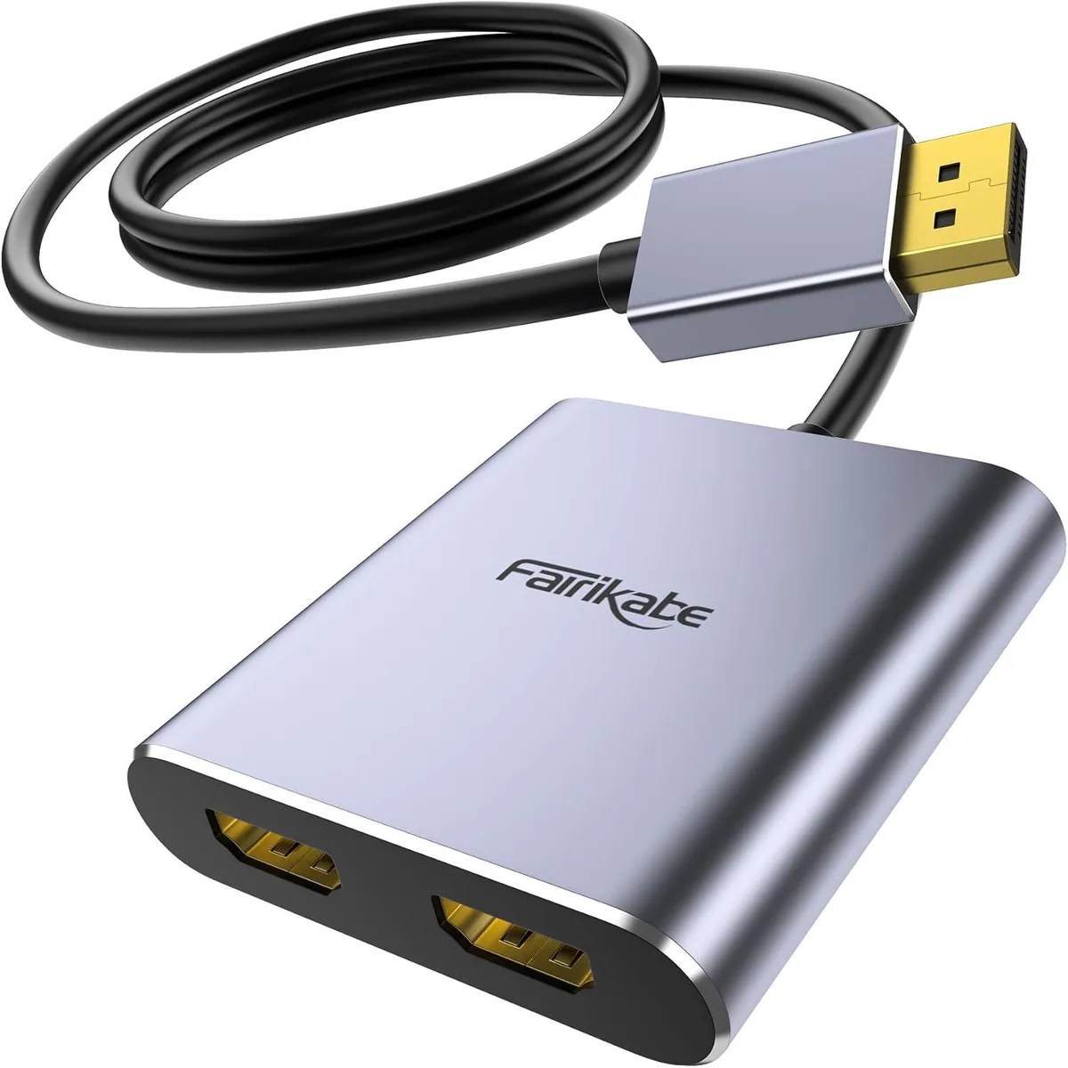 FLEANE FLEANE DisplayPort 1.2 to Dual HDMI Adapter 4K 60Hz MST Windows Only — product photo