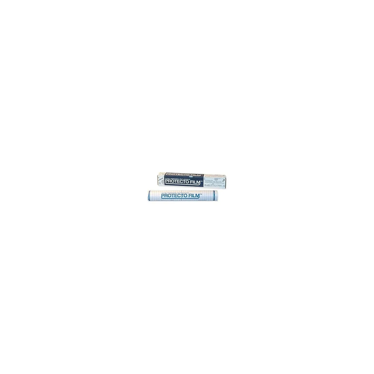 Clear plastic film roll with ruled backing paper