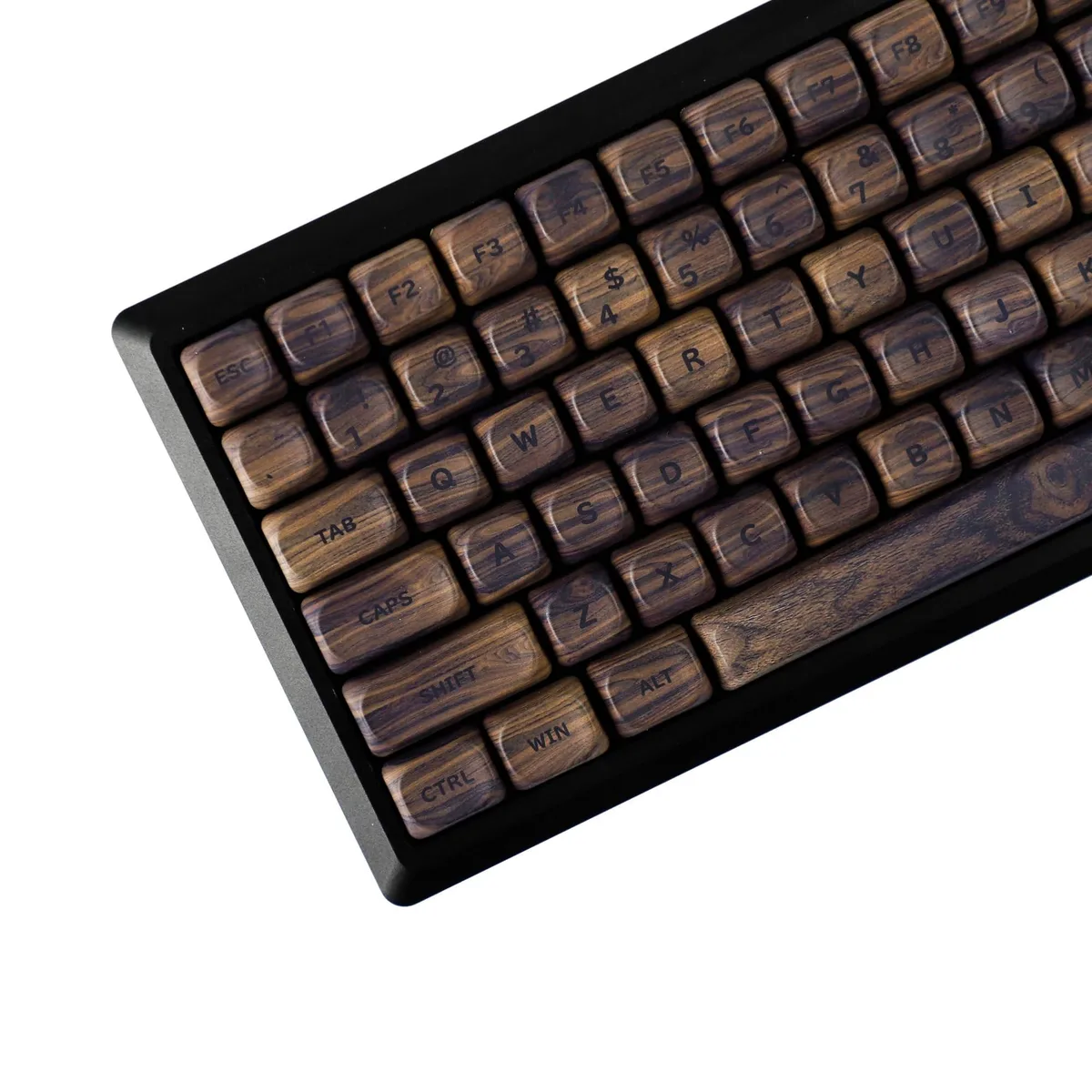 YMDK YMDK Wood PBT Keycaps MOA Profile 130 Keys Walnut Pattern 2 in 1 accessory — product photo