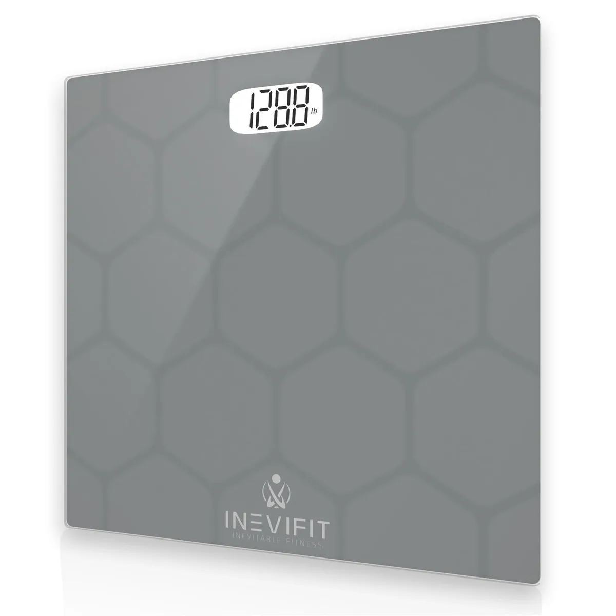 INEVIFIT LLC INEVIFIT LLC I-BS004S Bath Scale Silver 400 lbs 11"x11" 2.6" LCD 0.2 lbs accuracy — product photo