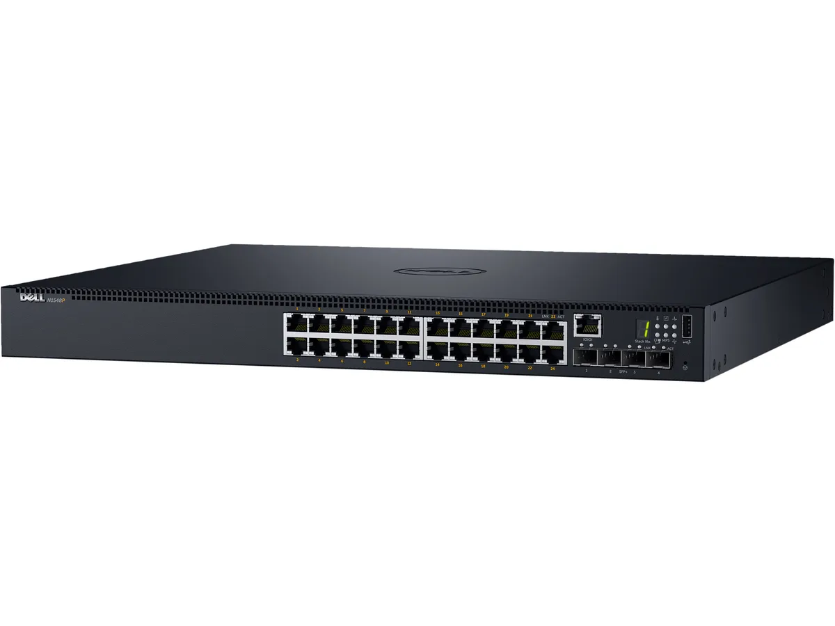DELL DELL 463-7265 N1524P 24-port Gigabit PoE+ 4-port SFP+ managed network switch — product photo