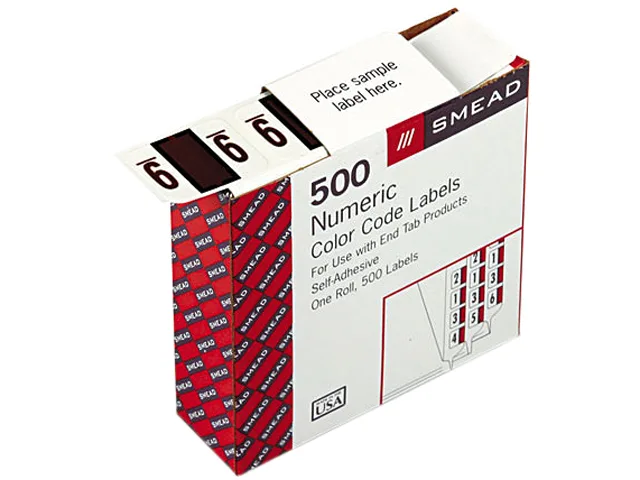 Smead Smead 67379 Single Digit End Tab Label Number 9 Brown 500 Roll — product photo