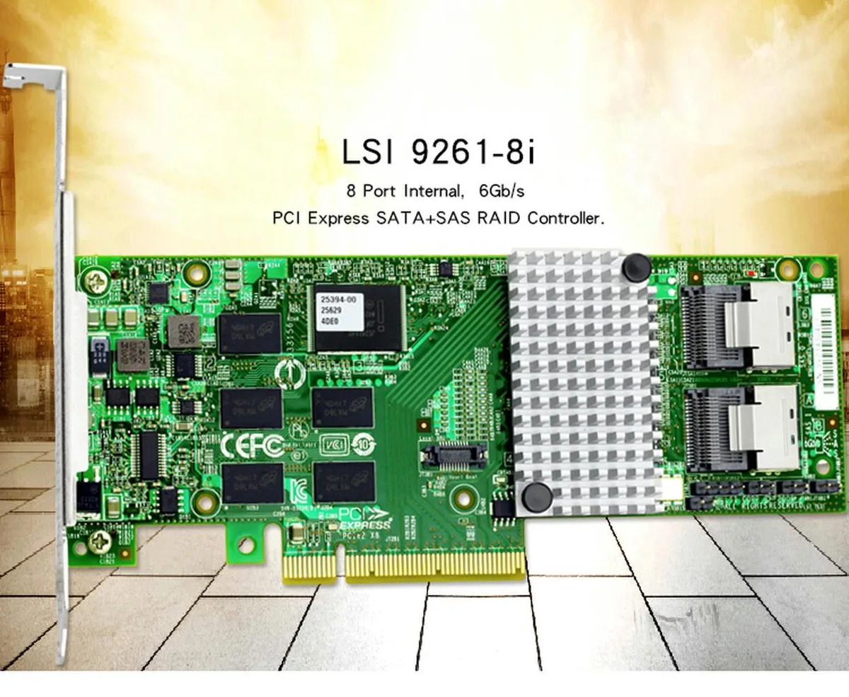 OIAGLH OIAGLH 9261-8i 8-Port 6Gb/s PCIe 2.0 SAS SATA MegaRAID Controller Card — product photo
